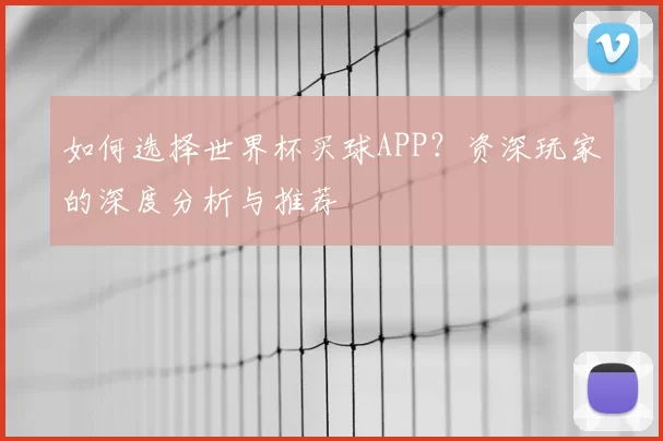 如何选择世界杯买球APP？资深玩家的深度分析与推荐